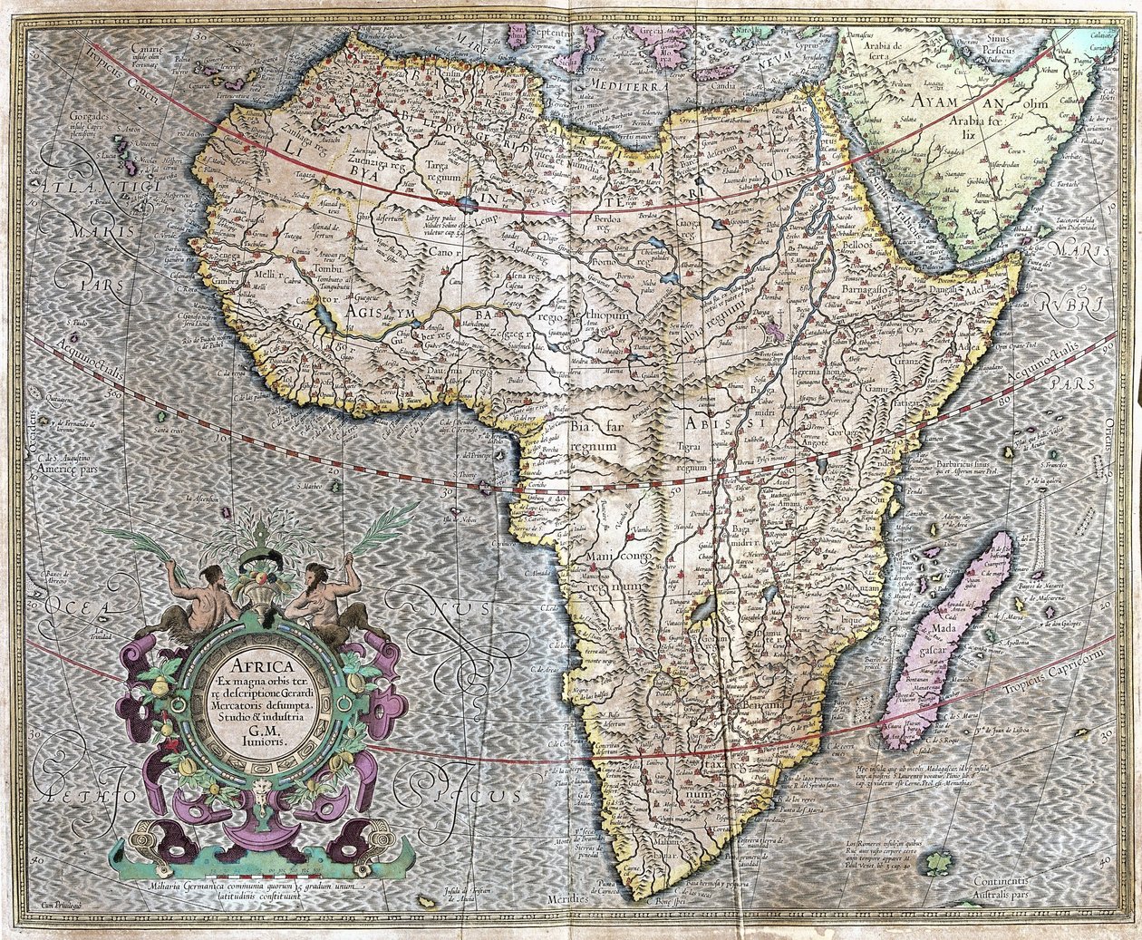 Afrika door Gerardus Mercator