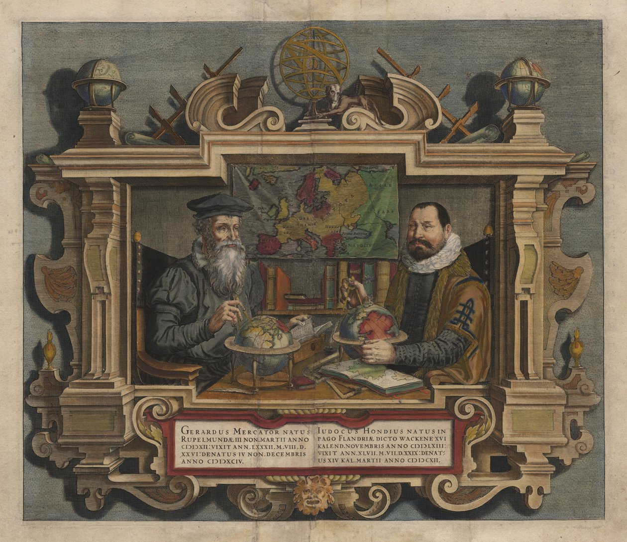 De Atlas of Kosmografische Meditaties van het Maken van de Wereld en Figuur van Iceluy. Begonnen in het Latijn door de zeer geleerde Gerard Mercator, voltooid door Jodocus Hondius. door Gerardus Mercator
