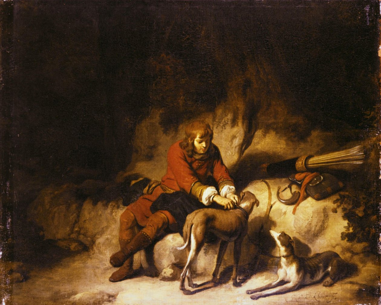 De rustende jager door Gerbrand van den Eeckhout