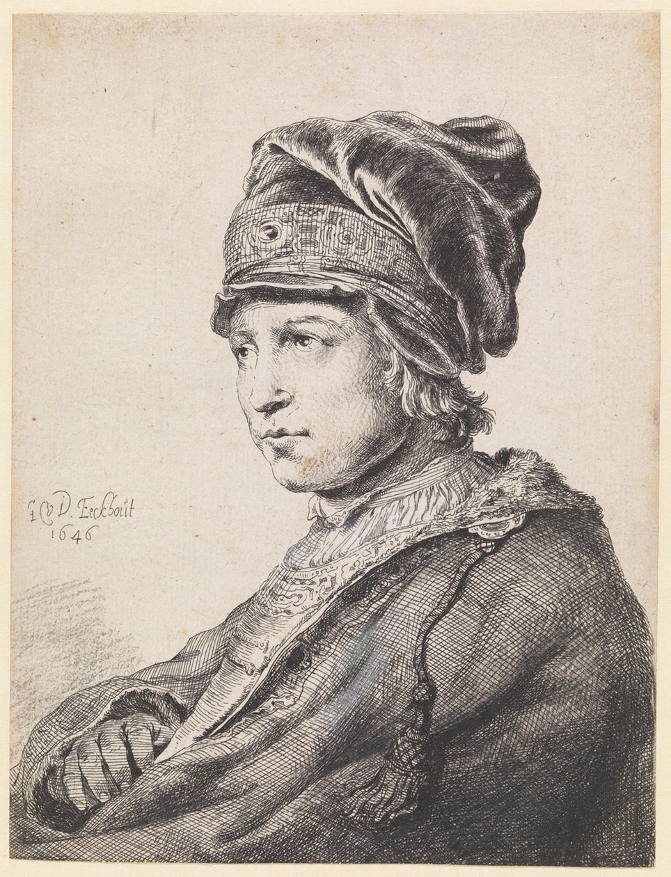 Portret van een jongeling door Gerbrand van den Eeckhout