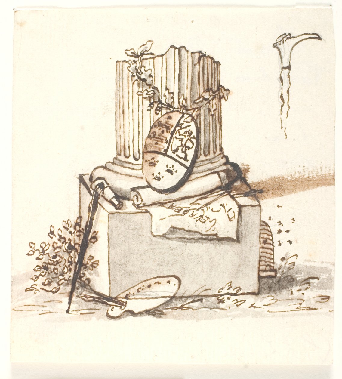 Een gebroken zuil door Gerhard Ludvig Lahde