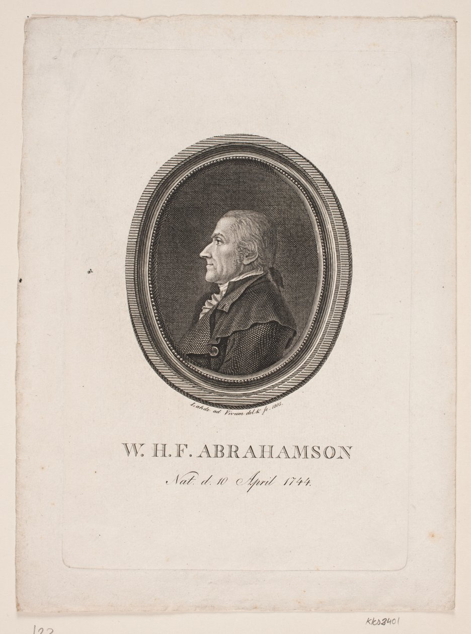 W.H.F. Abrahamson door Gerhard Ludvig Lahde