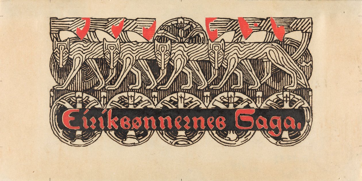 Für Snorre Sturlason, Königssagas, Kristiania 1899 door Gerhard Munthe