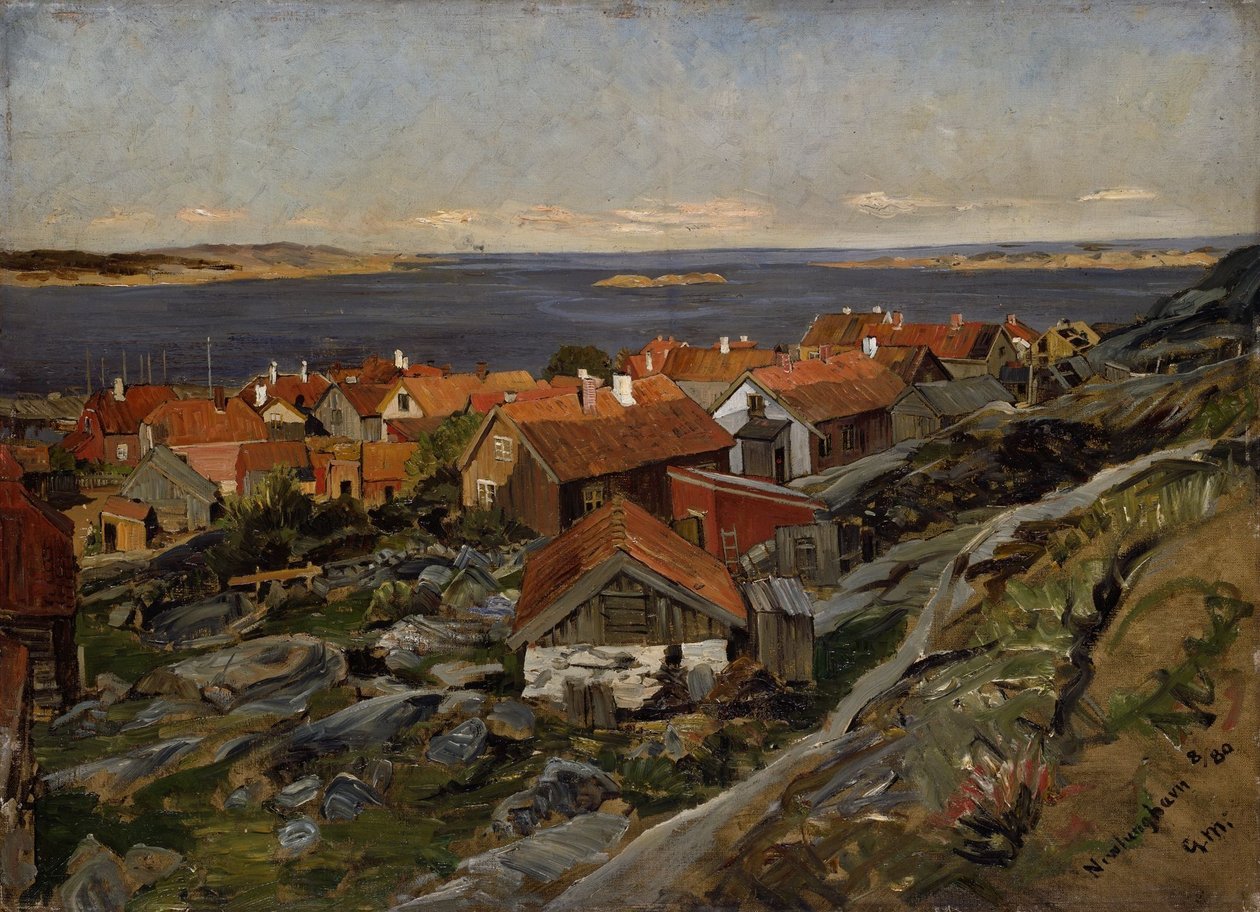 Uitzicht op Nevlunghavn door Gerhard Munthe