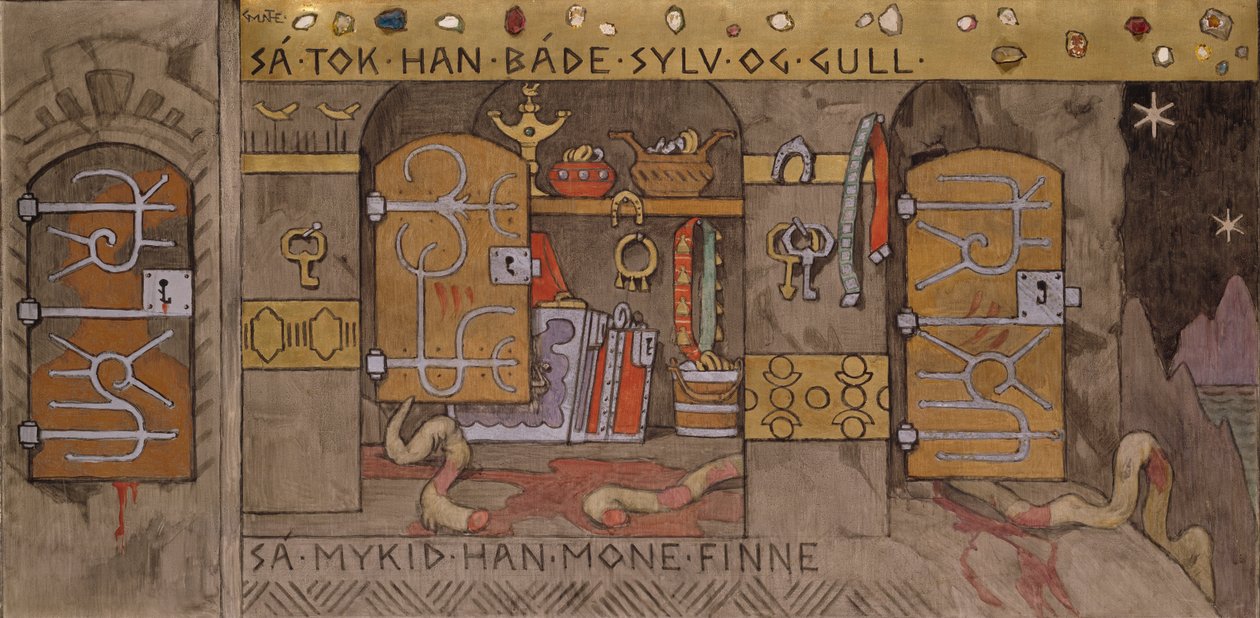 Åsmund brengt Zilver en Goud naar Huis door Gerhard Munthe