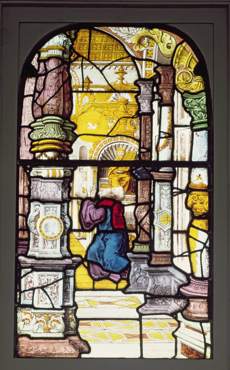 Simeon in de tempel die de Heilige Geest aanschouwt door Gerhard Remisch