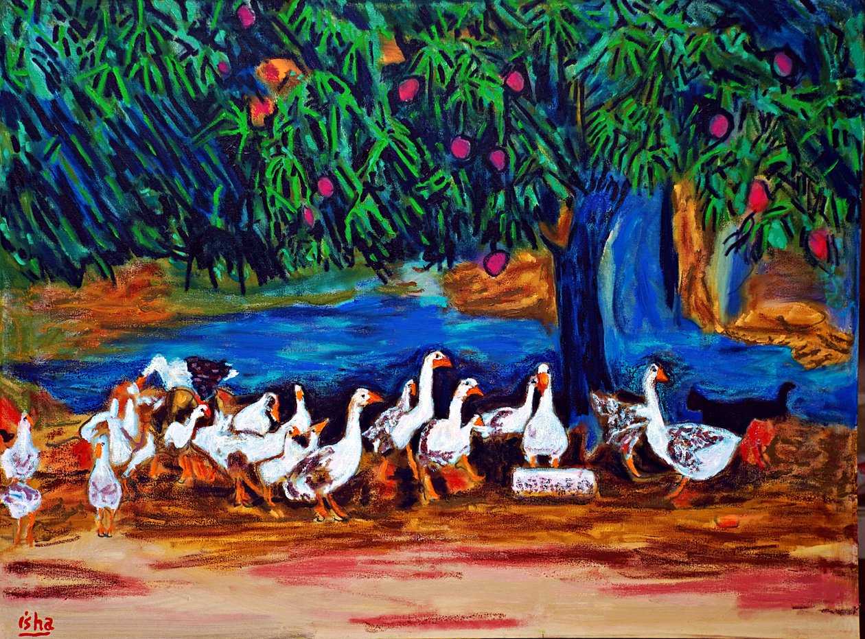 Ganzen en Mangoboom, 2019 door Gerhardt Isringhaus