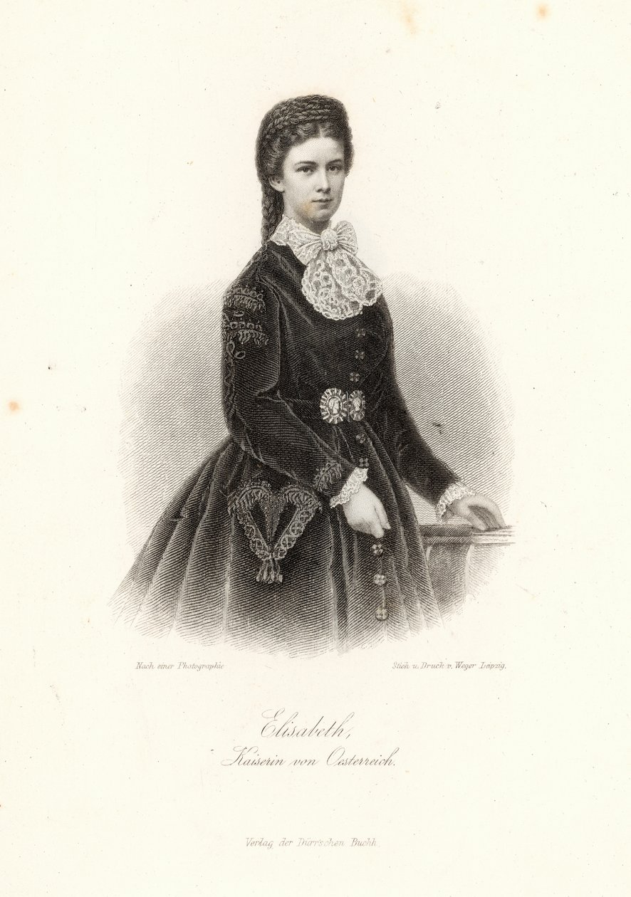 Keizerin Elisabeth van Oostenrijk (1837-98) in de 
