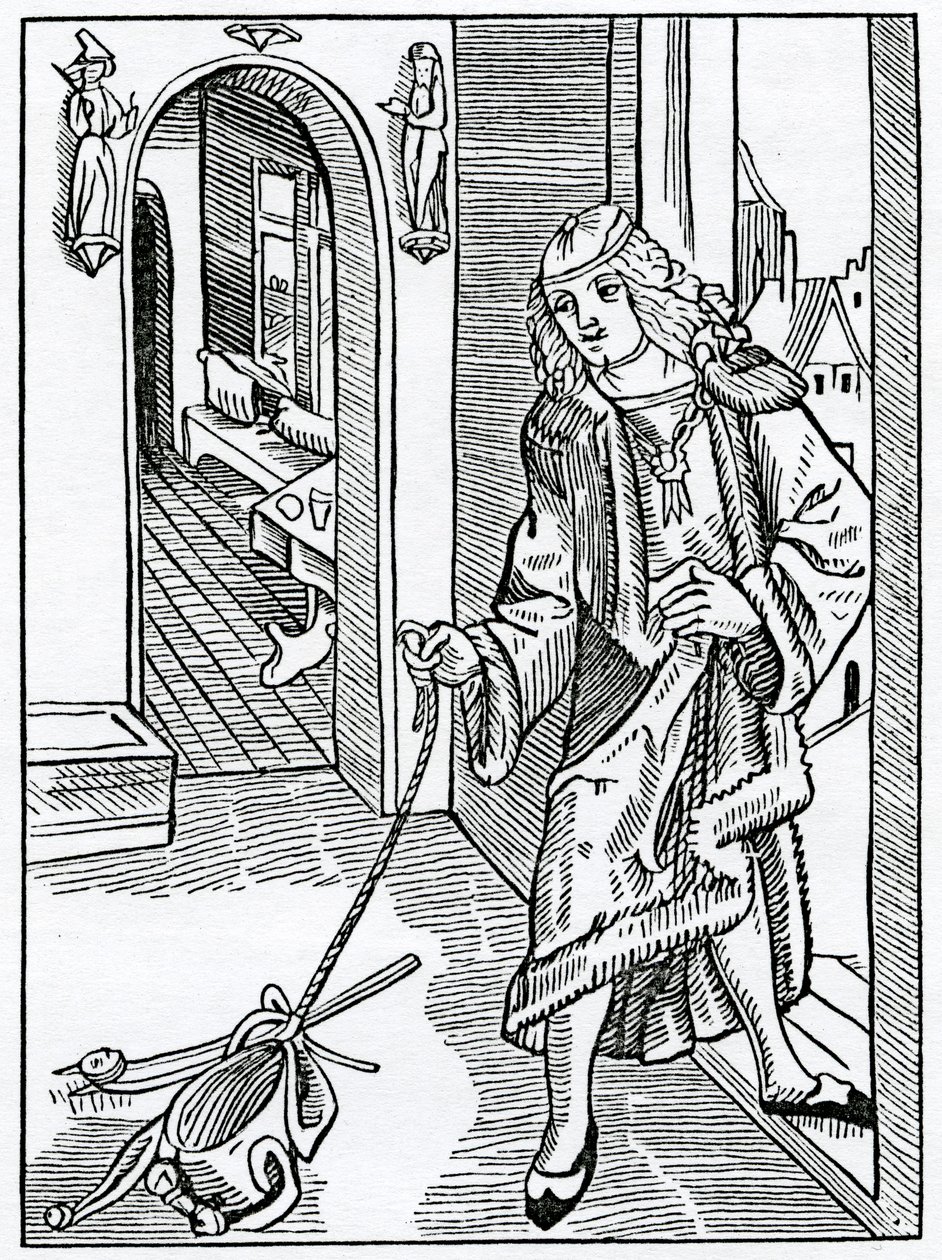 Van wanordelijke en onfatsoenlijke manieren, illustratie uit Alexander Barclay