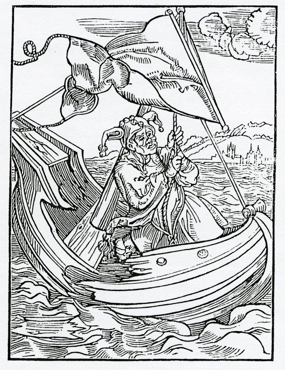 Over het verachten van ongeluk, illustratie uit Alexander Barclay