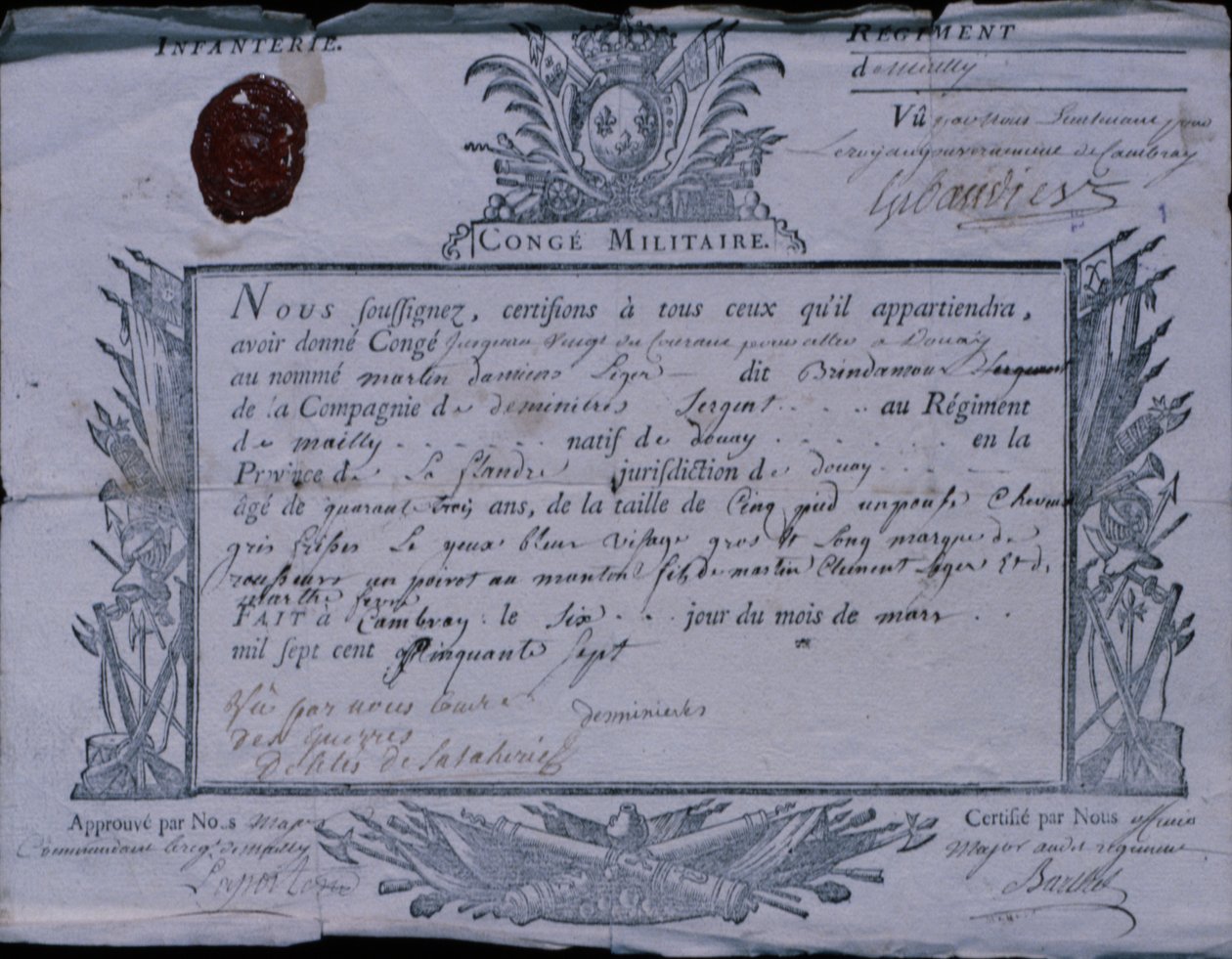 Vergunning voor de Slag bij Rossbach, 1757 door German School