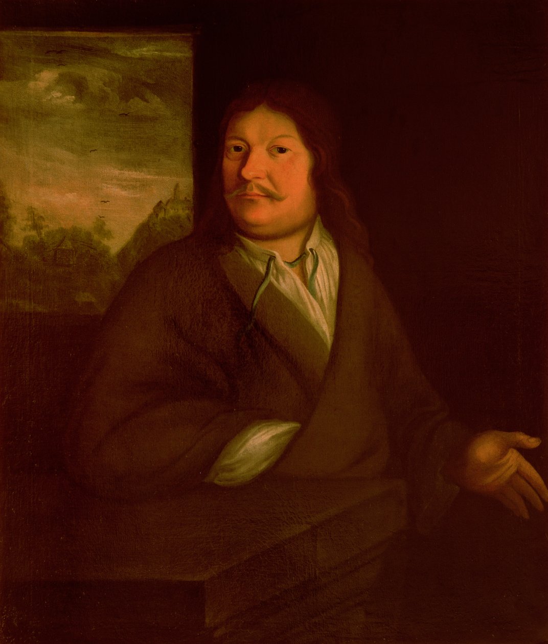 Portret van Johann Ambrosius Bach (1645-95), 1685 door German School