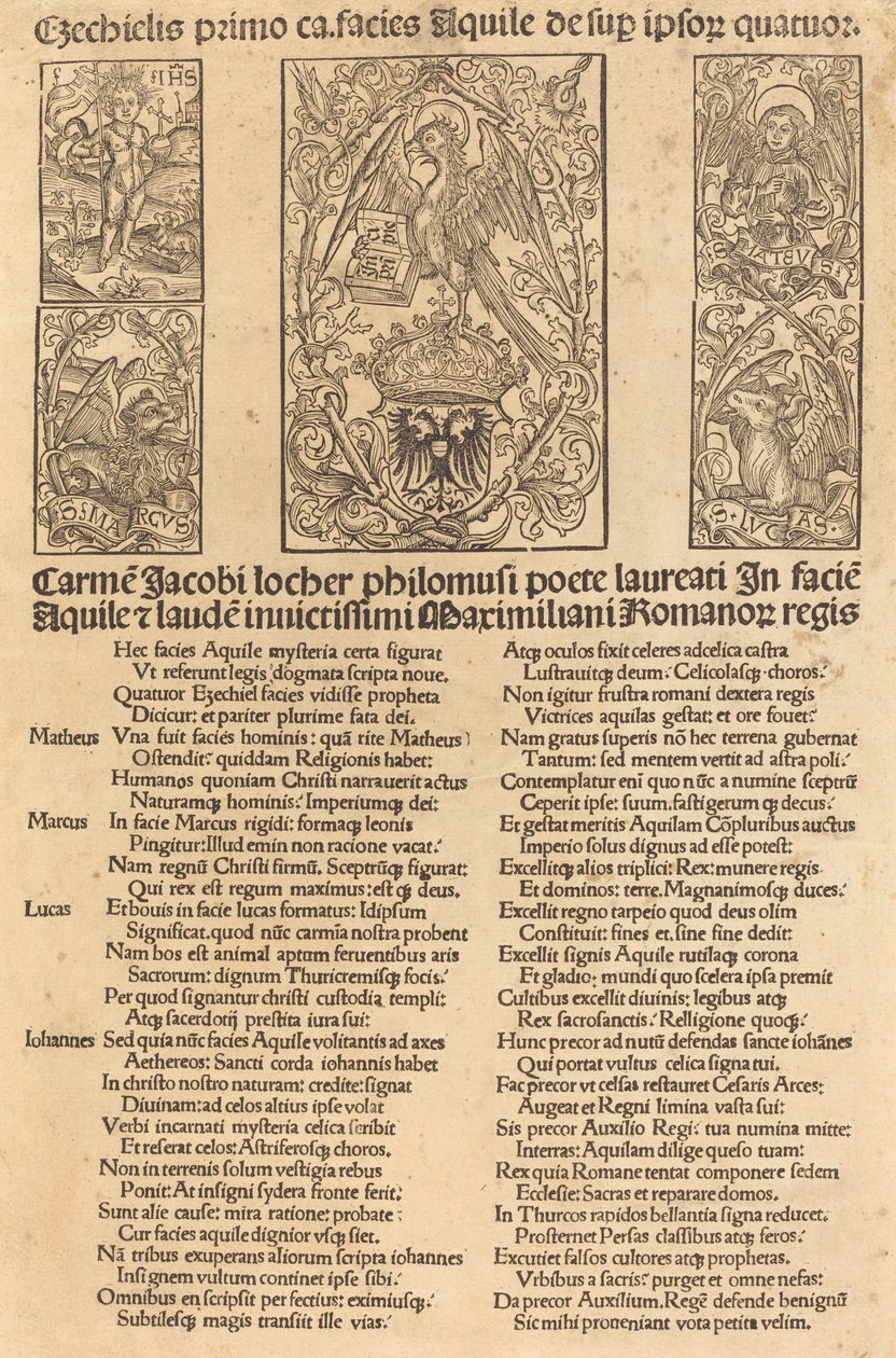 Allegorie van de Adelaar en Keizer Maximiliaan I door German 15th Century