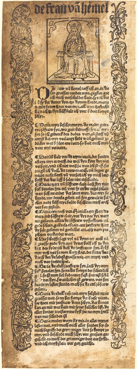 Lied voor de Madonna door German 15th Century