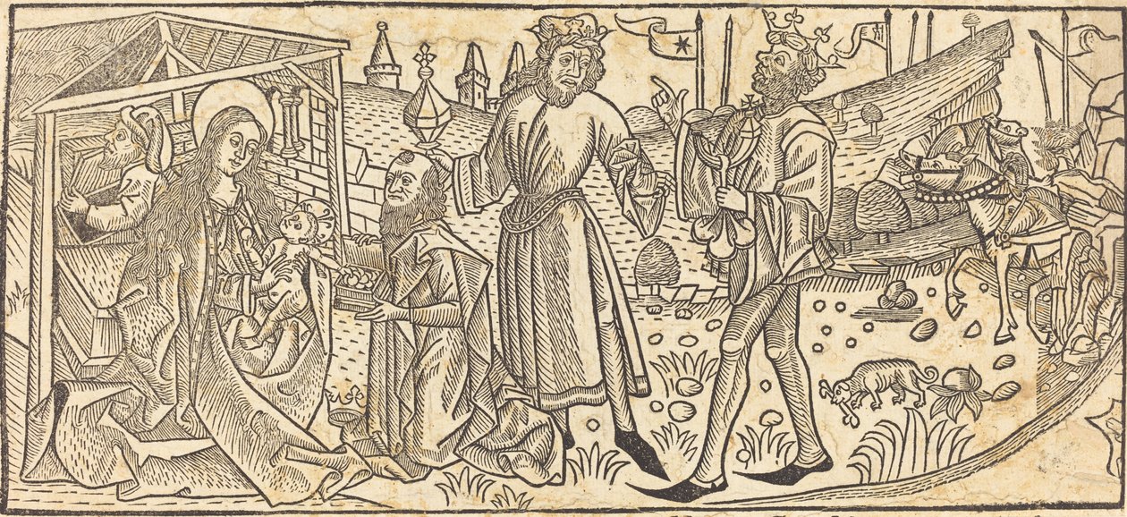 De Aanbidding der Wijzen door German 15th Century