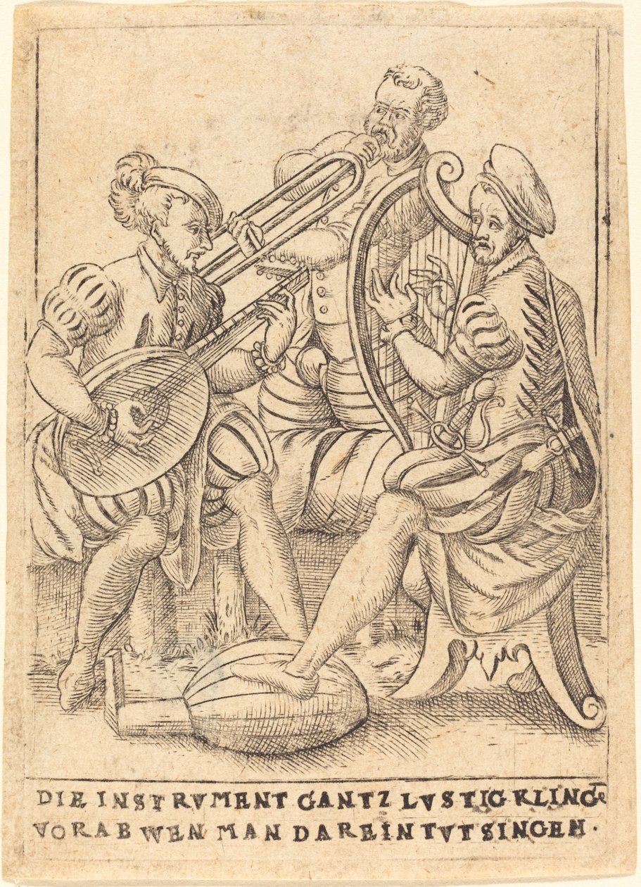 De Instrumenten Klinken Heel Vrolijk Vooral als Men erin Zingt door German 16th Century