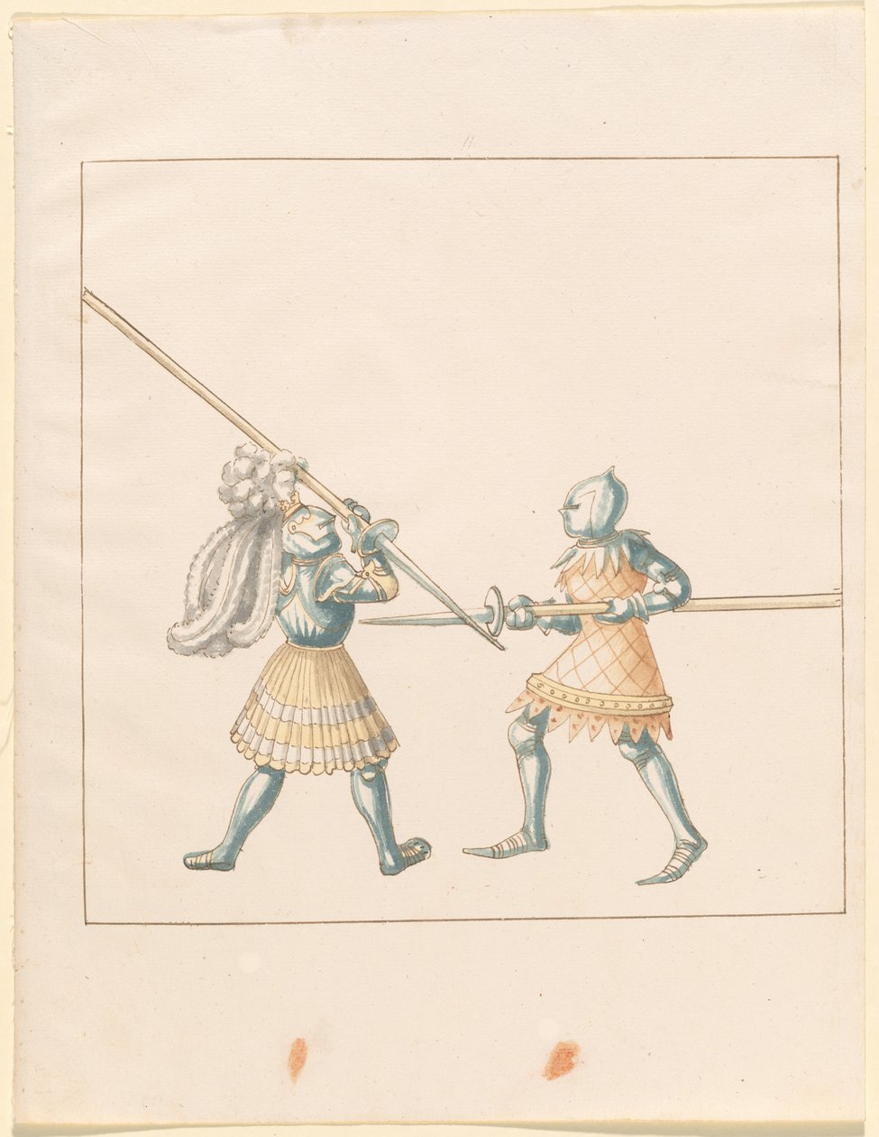 Freydal, Het Boek van Toernooien en Toernooien van Keizer Maximiliaan I: Gevechten te Voet (Toernooien)(Deel III): Plaat 147 door German 16th Century