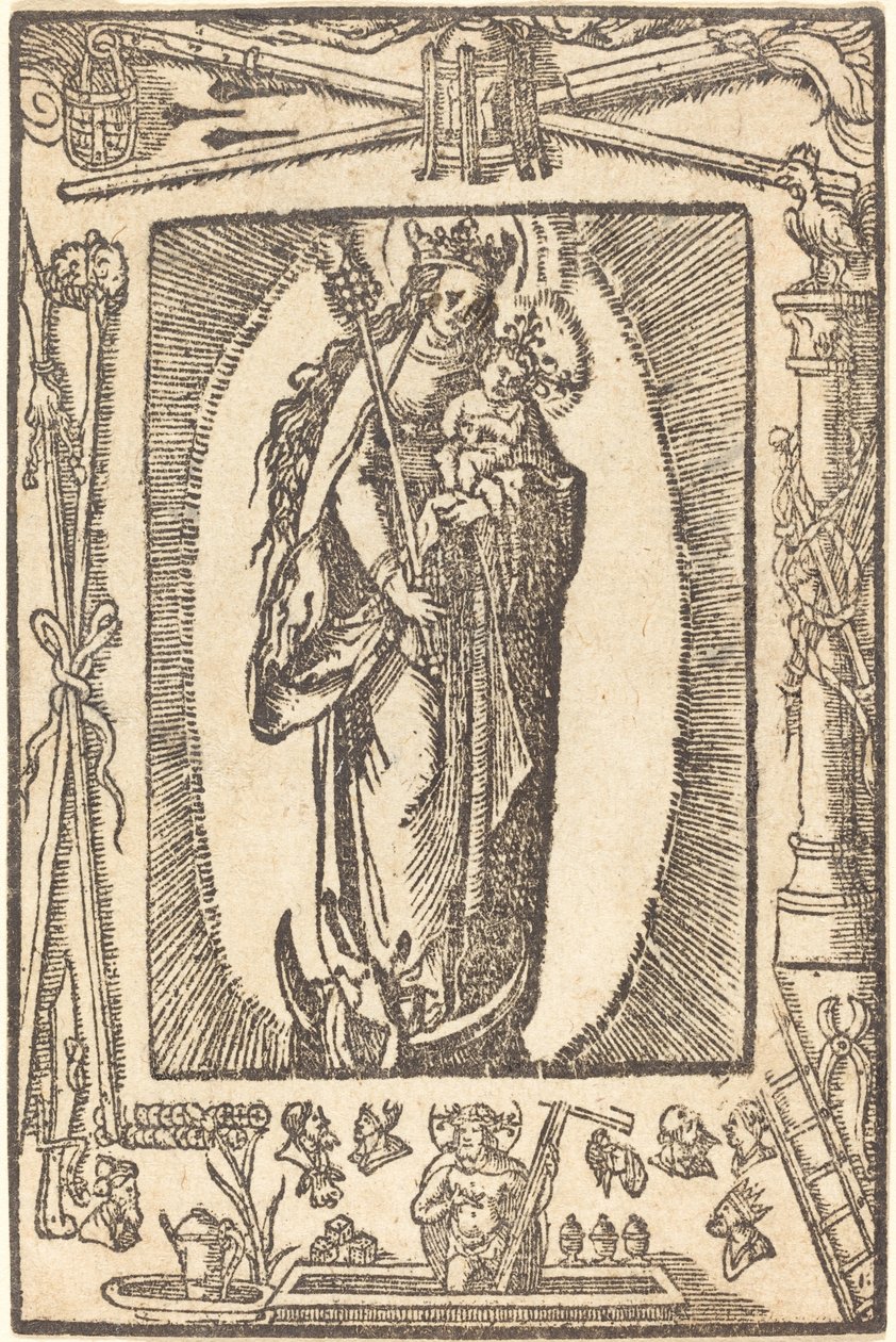 Madonna en kind door German 16th Century