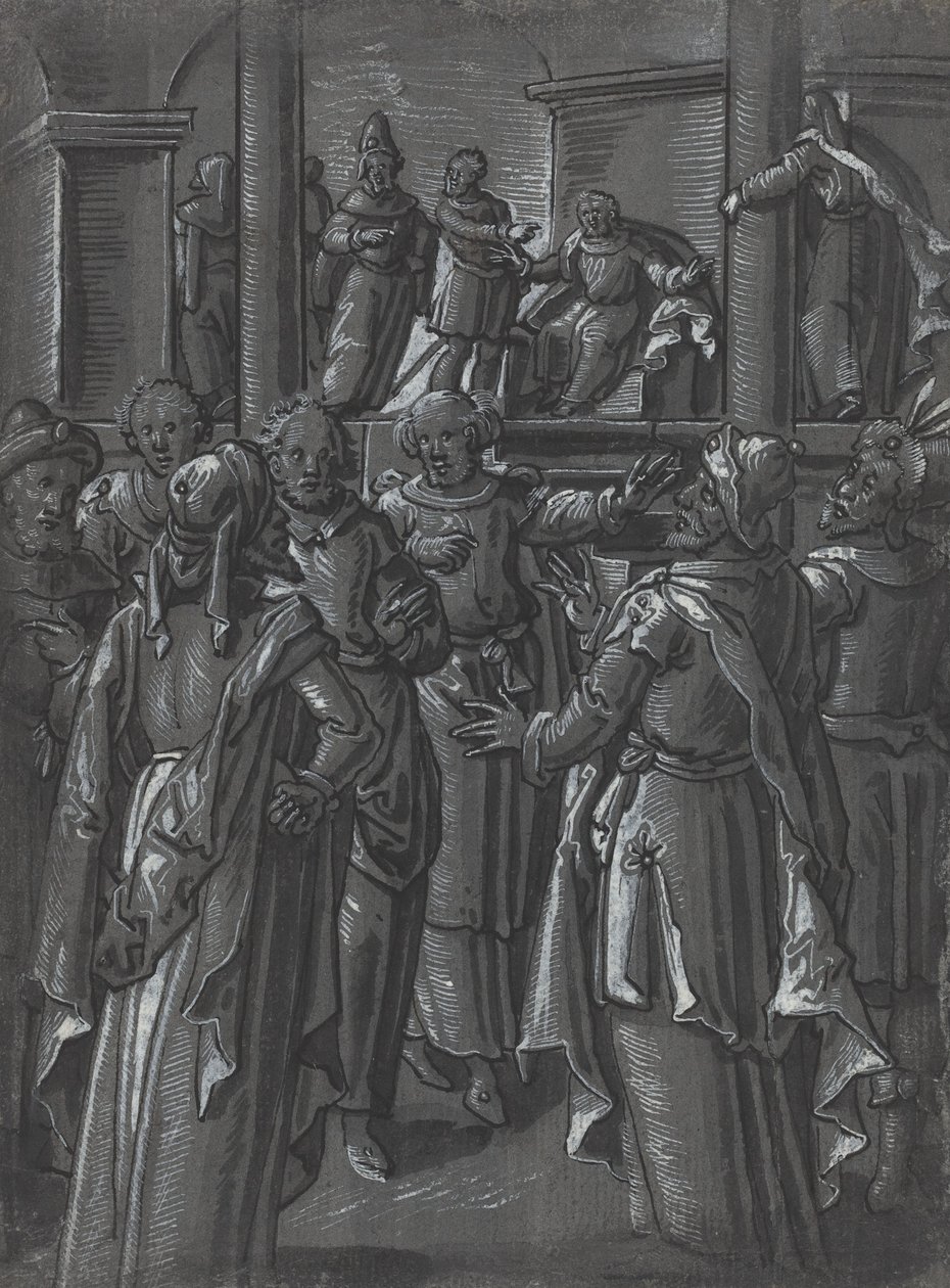 De Hogepriester voor Pilatus door German 16th Century