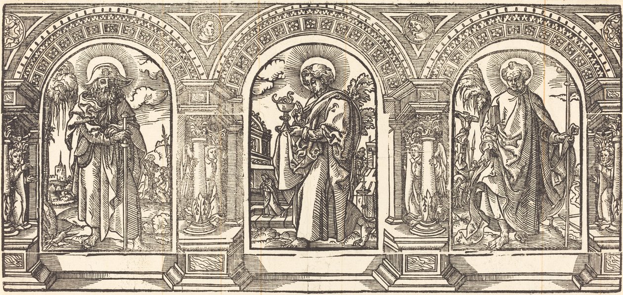 Christus en Zijn Discipelen III door German 16th Century after Martin Schongauer