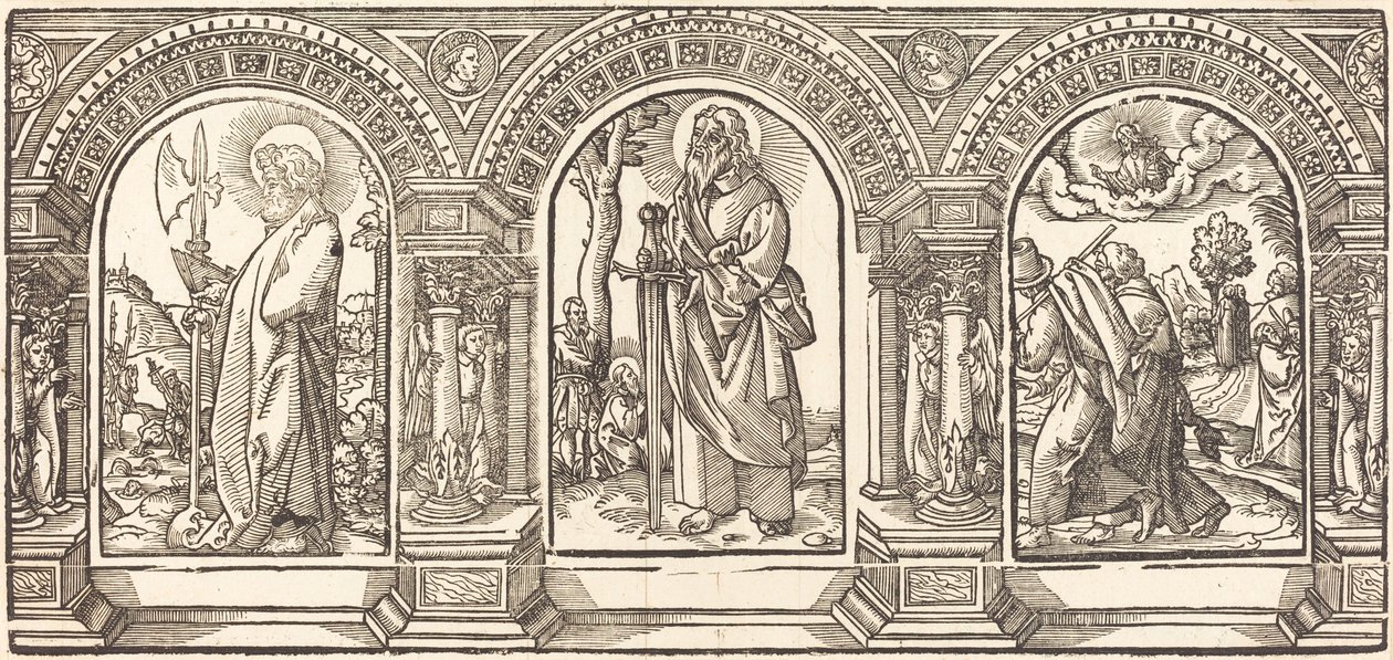 Christus en Zijn Discipelen V door German 16th Century after Martin Schongauer