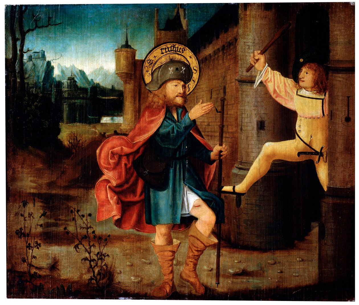 De Uitzetting van Sint Rochus uit Rome, eind 15e eeuw door German Master