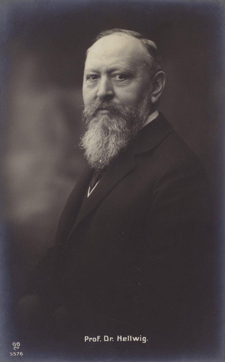 Professor Doctor Hellwig (z/w foto) door German Photographer