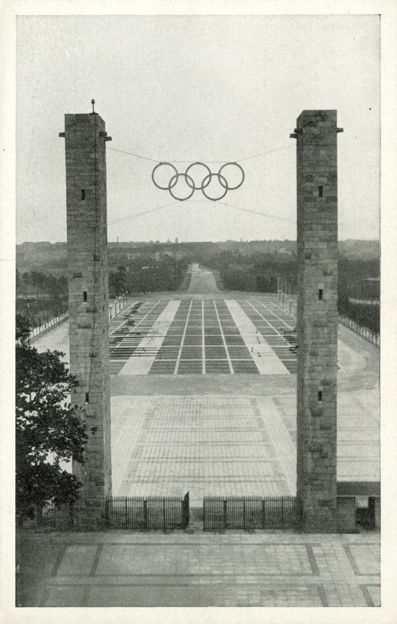 Het Reichssportfeld, Berlijn (z/w foto) door German Photographer