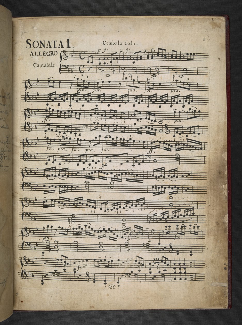Sonata I, Muzikale Partituur, uit 