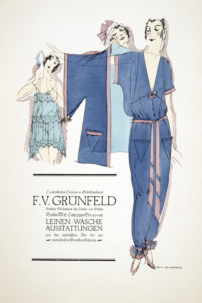 Advertentie voor "F.V. Grunfeld", uit Styl, uitgegeven 1922 door German School