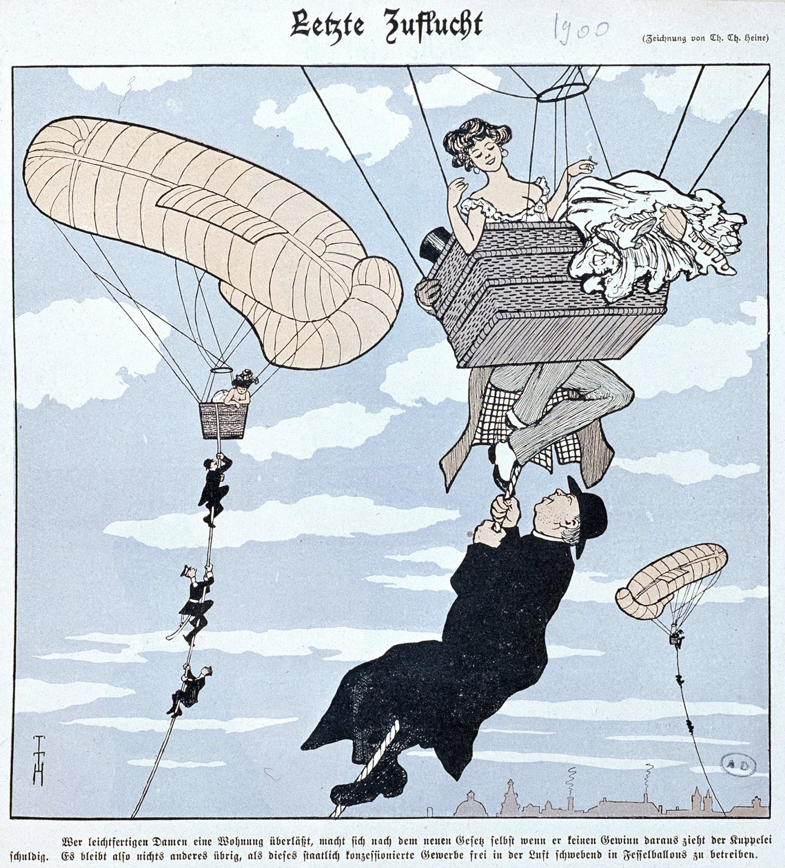 Aerostation: Duitse cartoon door German School