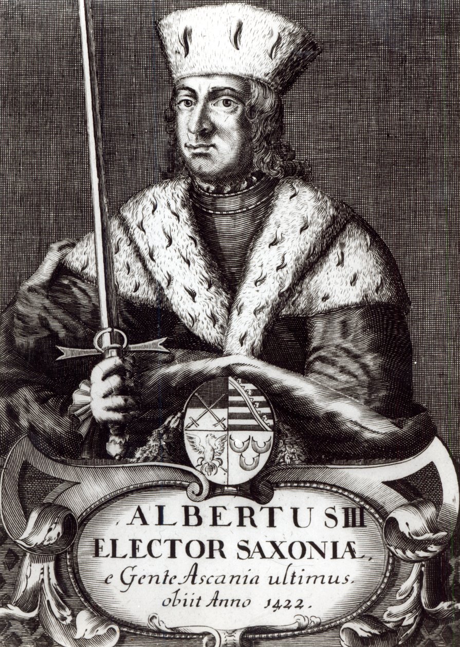 Albert III, laatste keurvorst van Saksen van de Ascaniër dynastie door German School