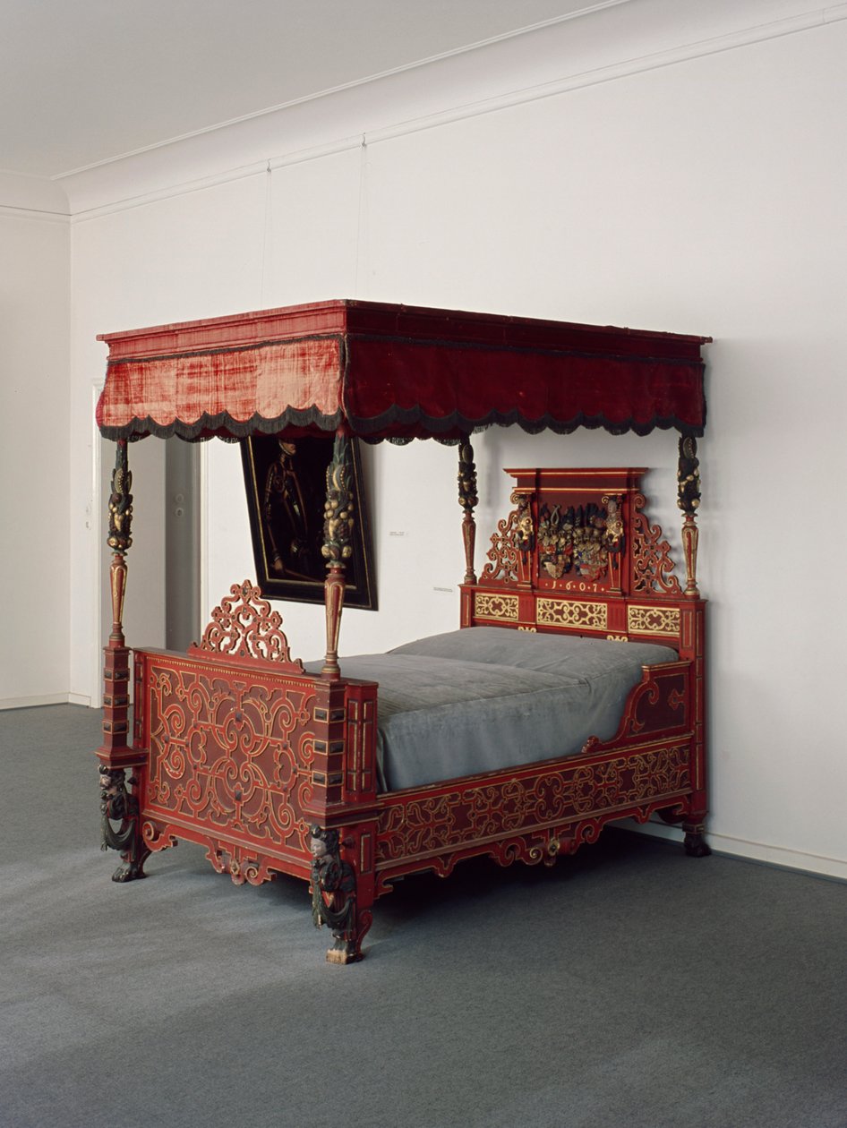 Bed van Landgraaf Moritz met familiewapen door German School