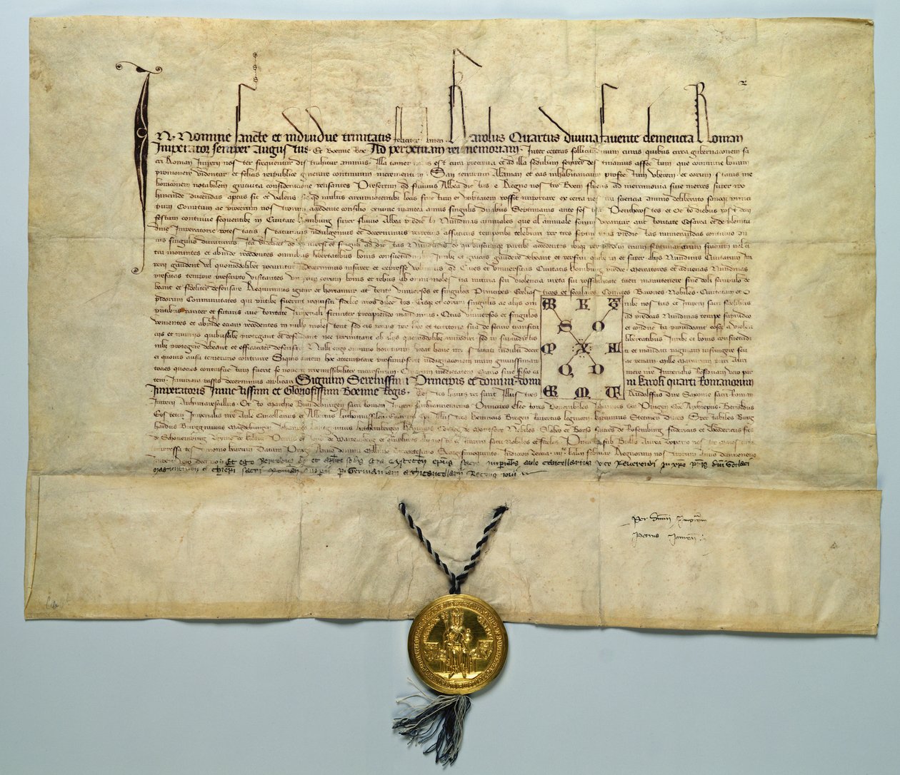 Bul van Karel IV (1316-78) Heilige Roomse Keizer, 29 januari 1365 door German School