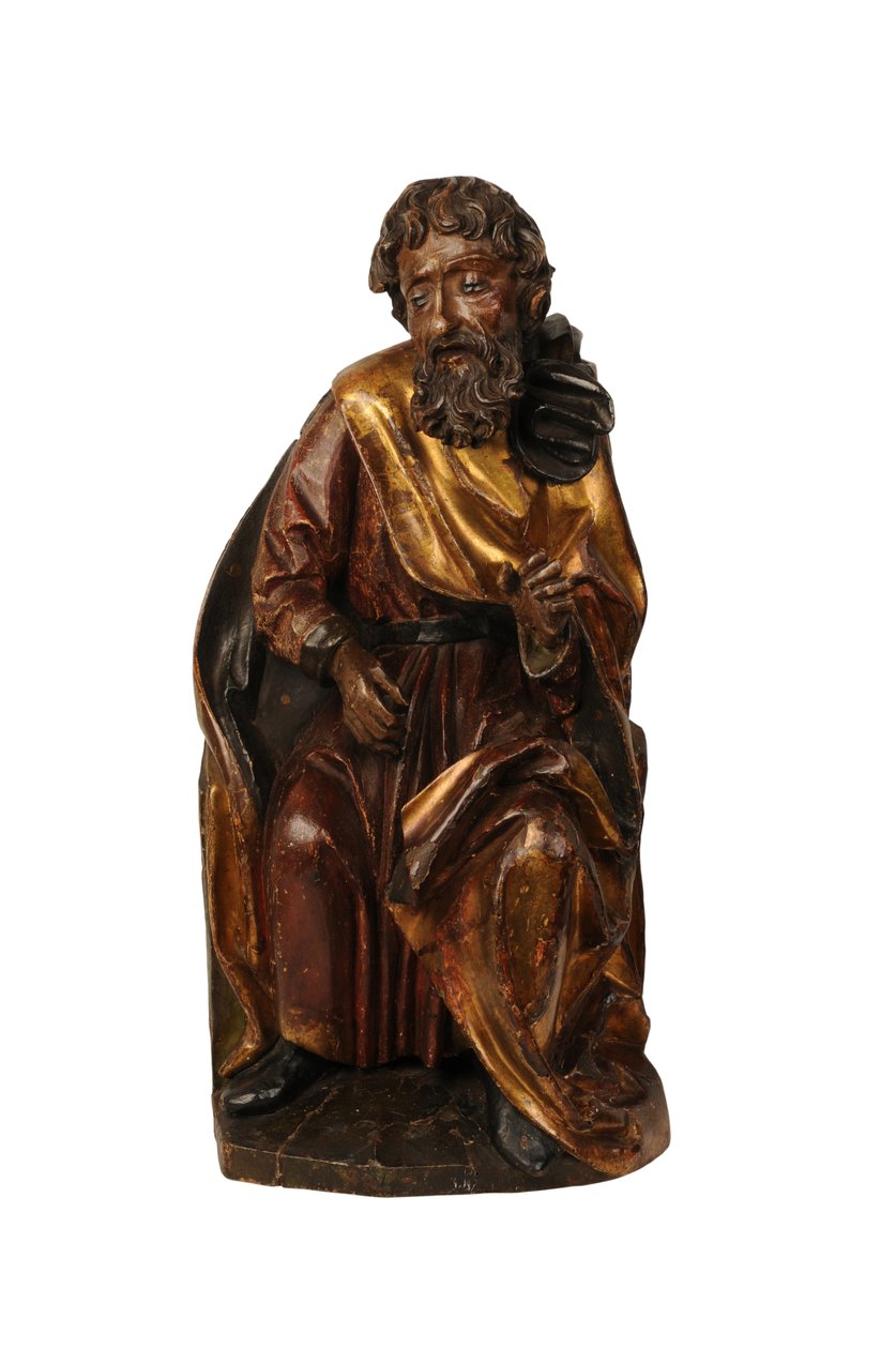Gesneden lindehouten beeld van een profeet, Zwabisch ca. 1500 door German School