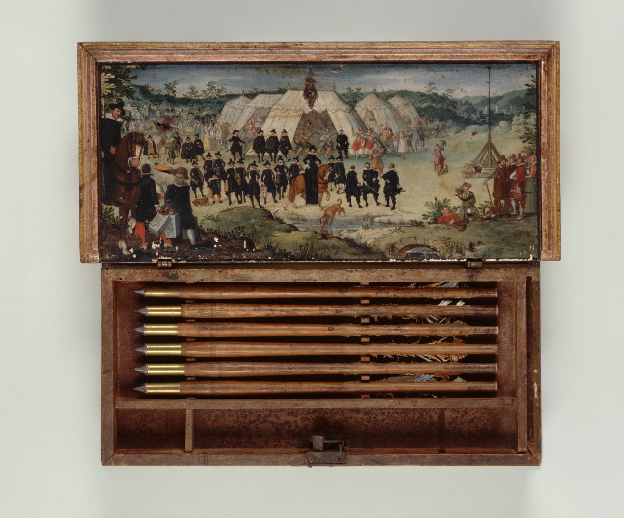 Kruisboogbouten doos van Prins Otto von Hessen door German School