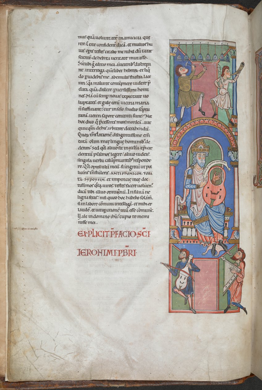 David als harpist bij de inleiding tot de Psalmen, de 