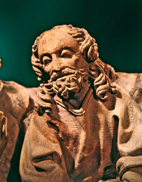 Detail van Het Laatste Avondmaal, ca. 1500-30 (kalksteen) door German School