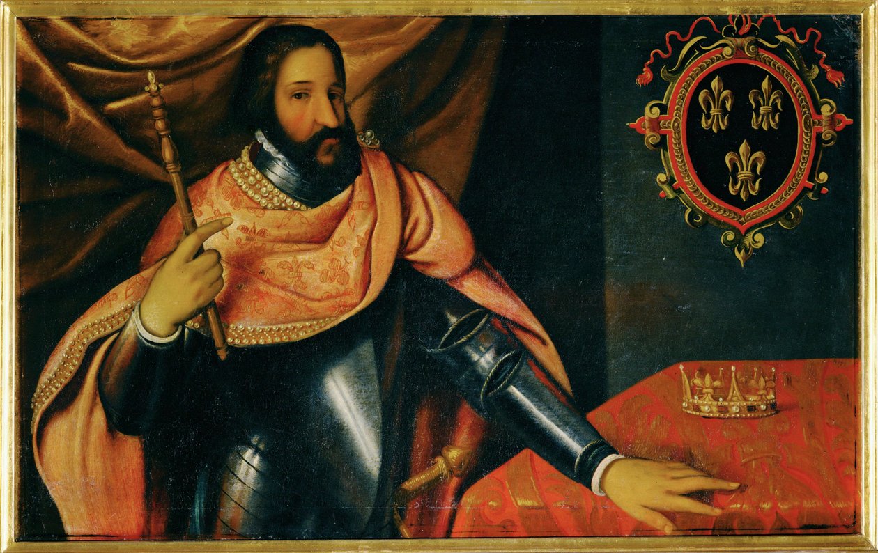 Francois I, koning van Frankrijk ... (schilderij op doek) door German School