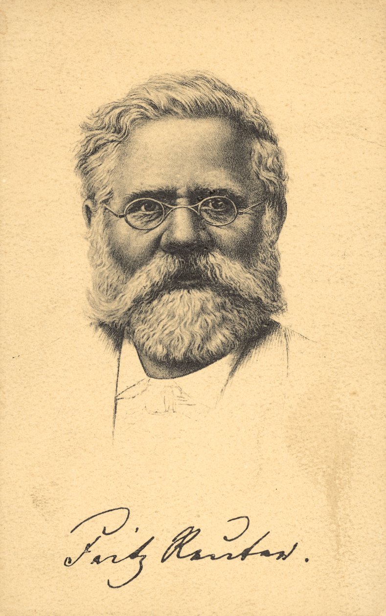 Fritz Reuter (litho) door German School