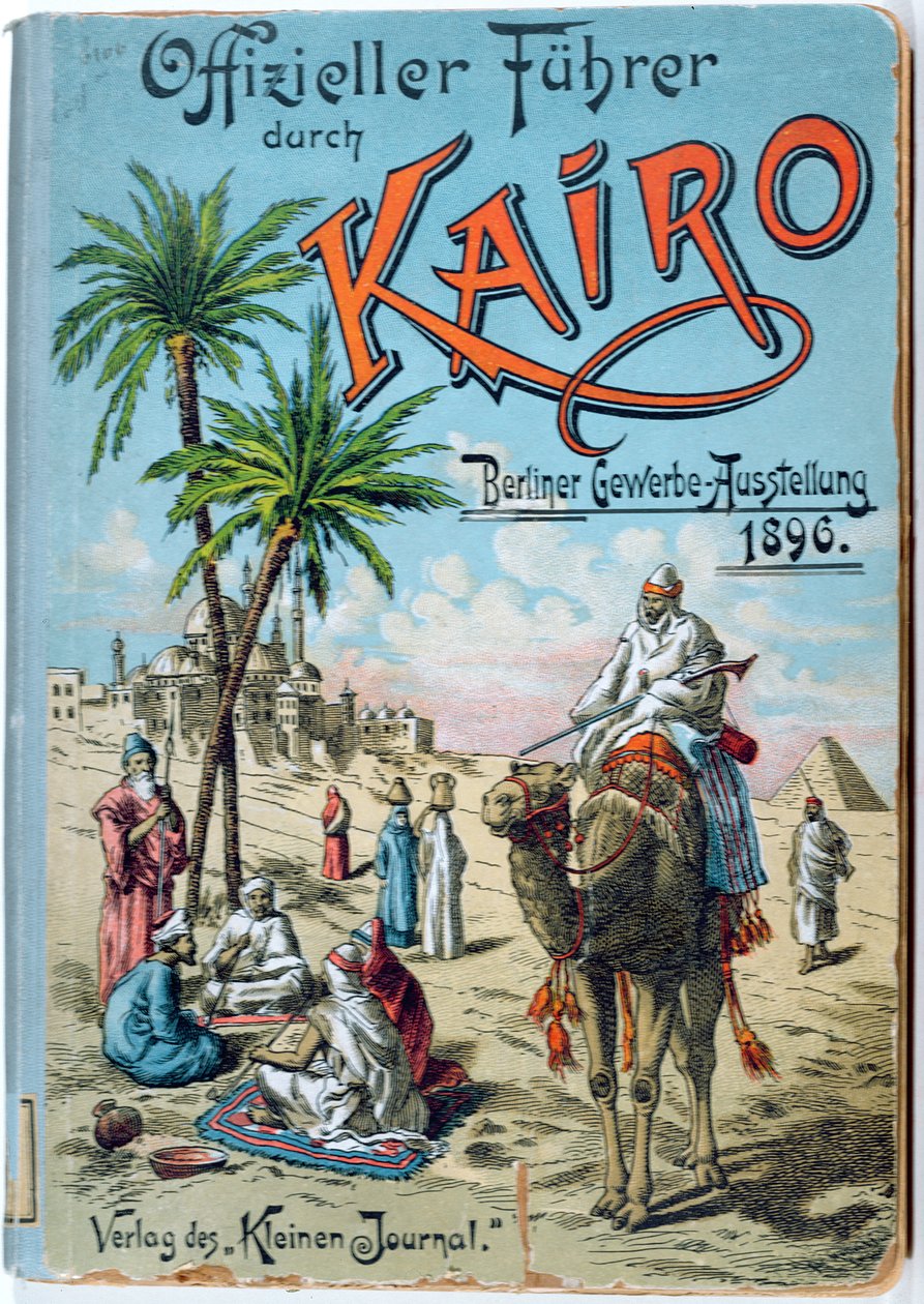 Voorkant van een Duitse reisgids voor Caïro, 1896 door German School