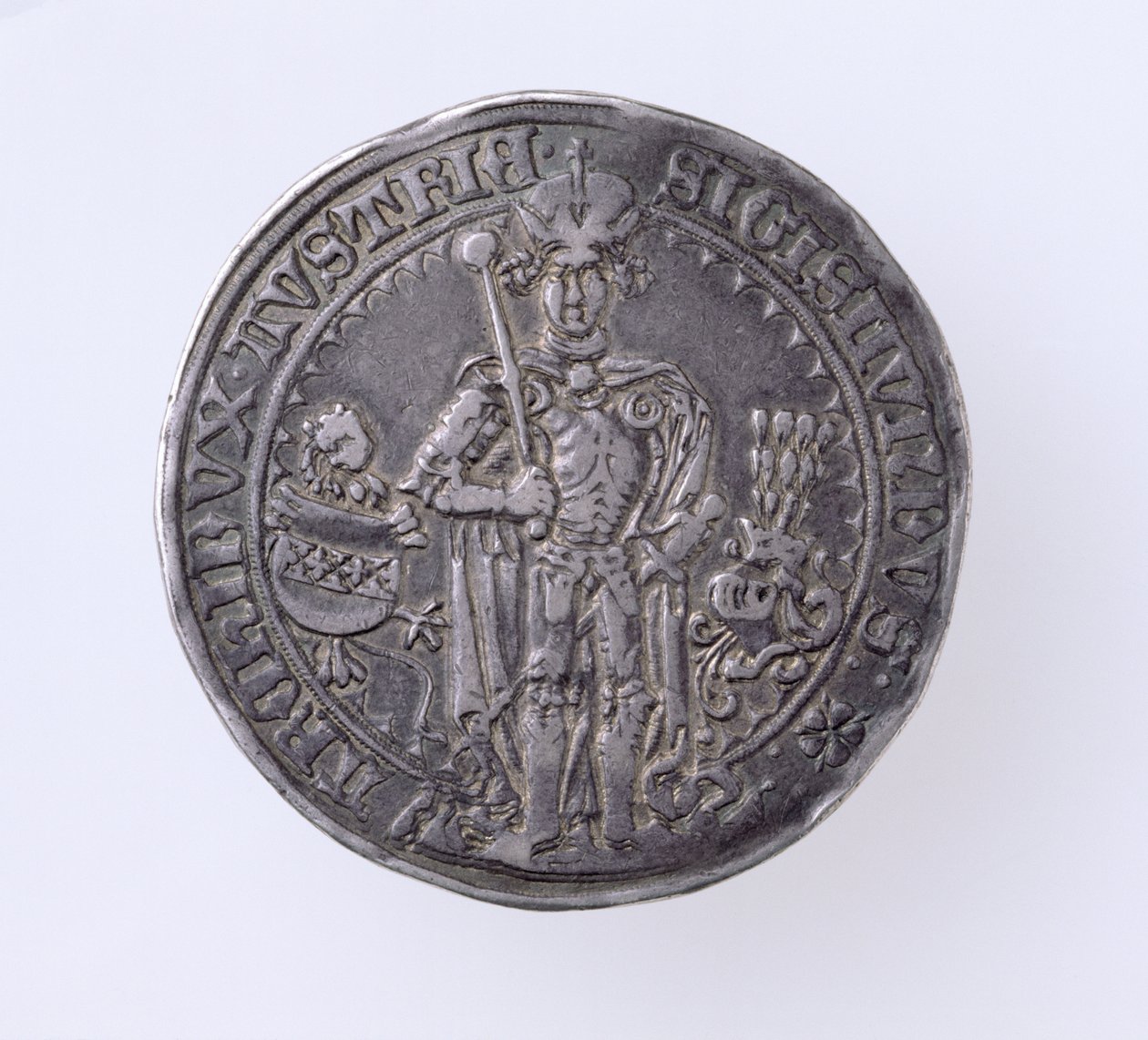 Guldiner (taler) van Sigismund (1439-96) Graaf van Tirol, Hall Munt, 1486 (voorzijde) door German School