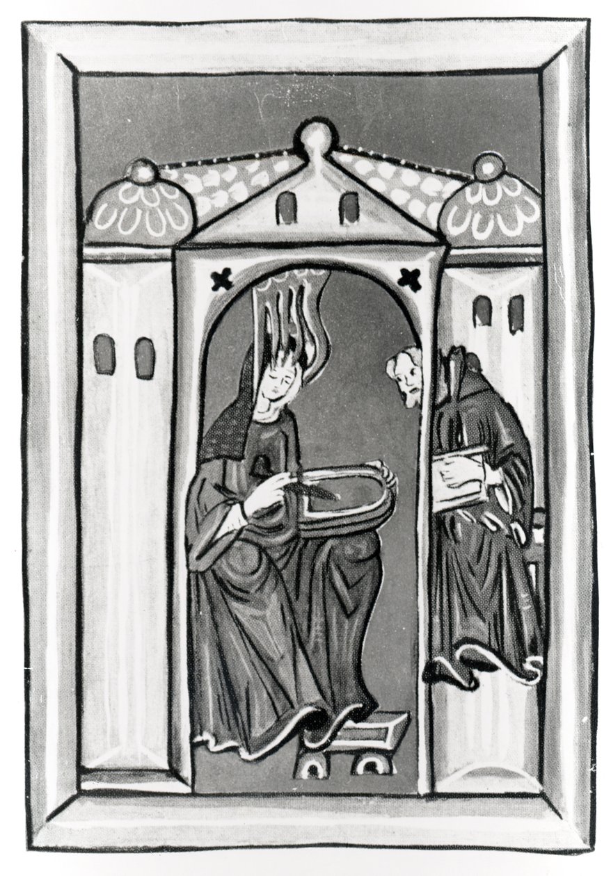 Hildegard van Bingen ontvangt het Licht uit de Hemel door German School
