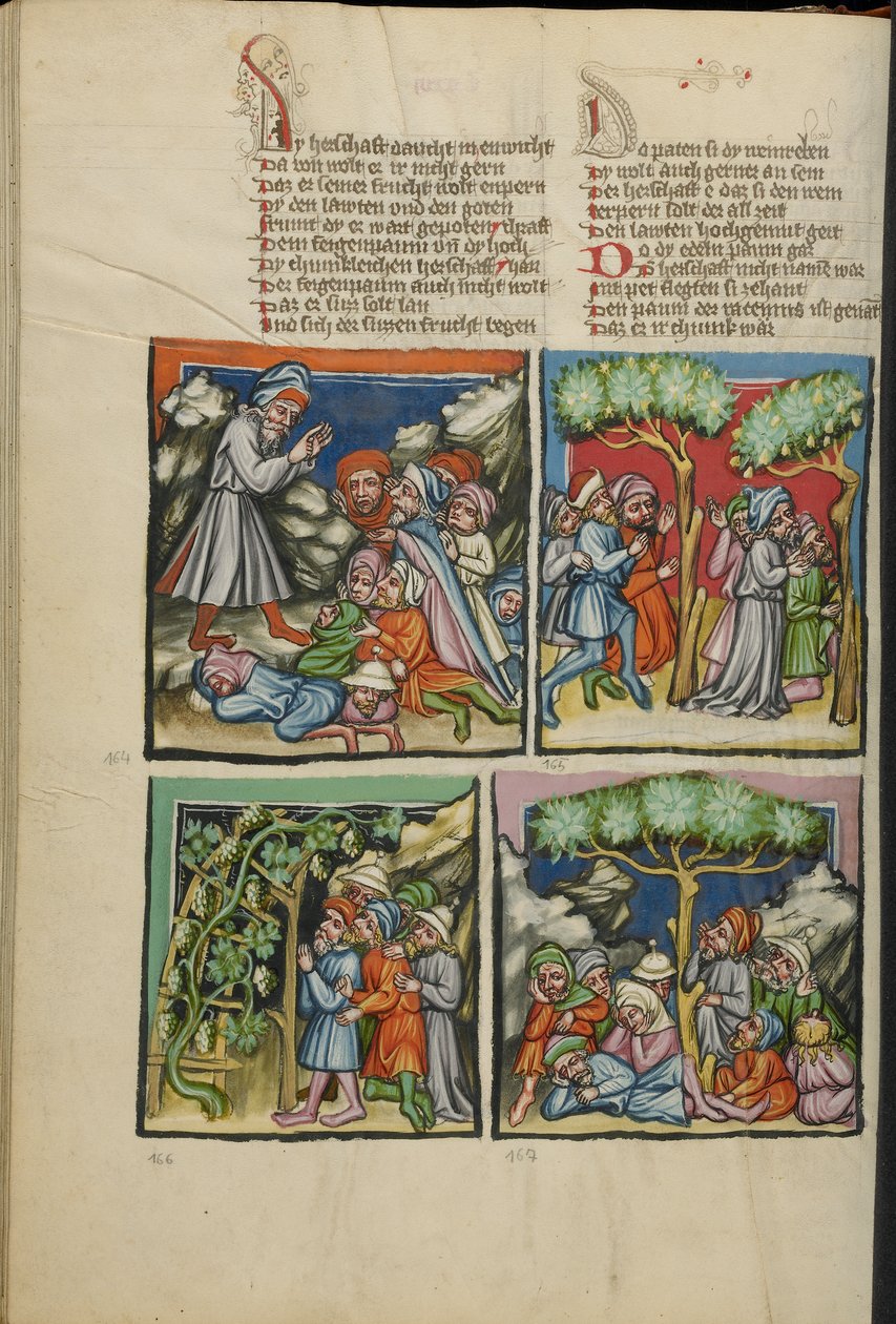 Verlichtingen uit Weltchronik Ms 33 fol. 135v door German School