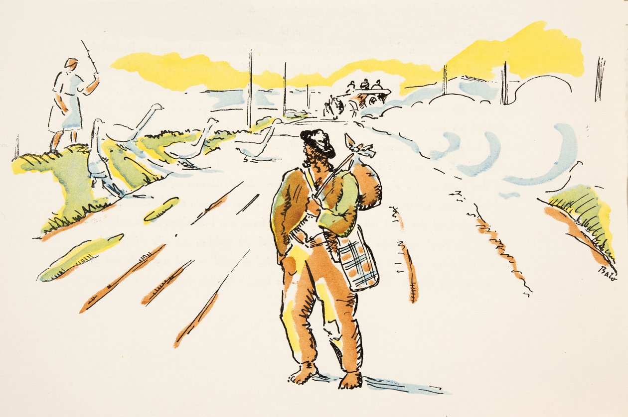 Illustratie uit Styl, pub.1922 (pochoirdruk) door German School