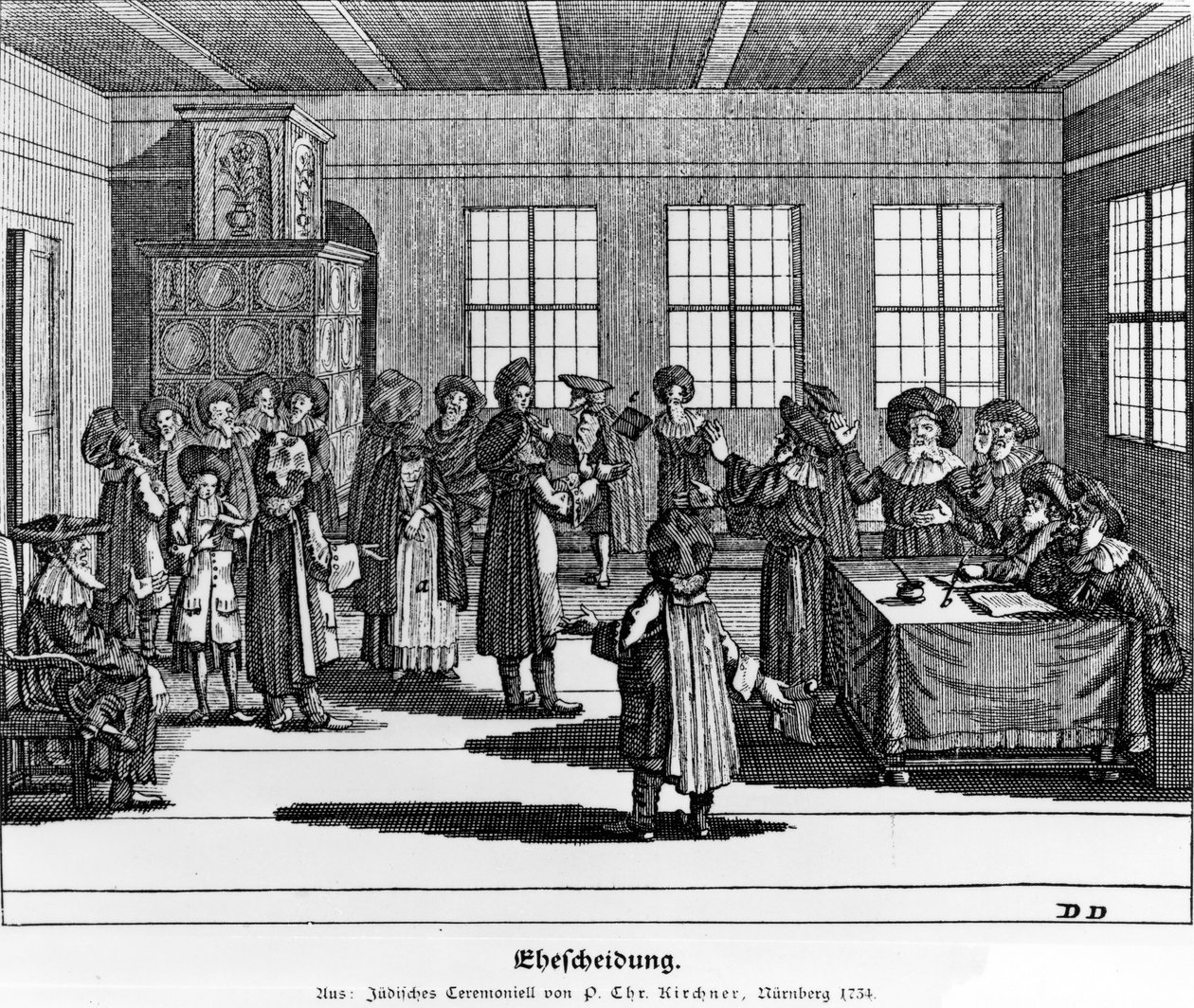 Illustratie uit het Jüdisches Ceremonial, oder Beschreibung dererjenigen Gebrduche door Paul Christian Kirchner, 1724 door German School