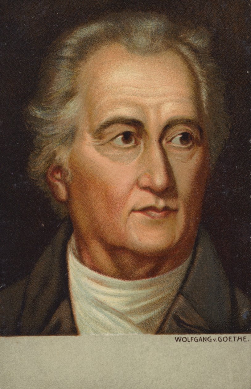 Johann Wolfgang von Goethe (1749-1832), Duits dichter, romanschrijver en toneelschrijver (chromolitho) door German School