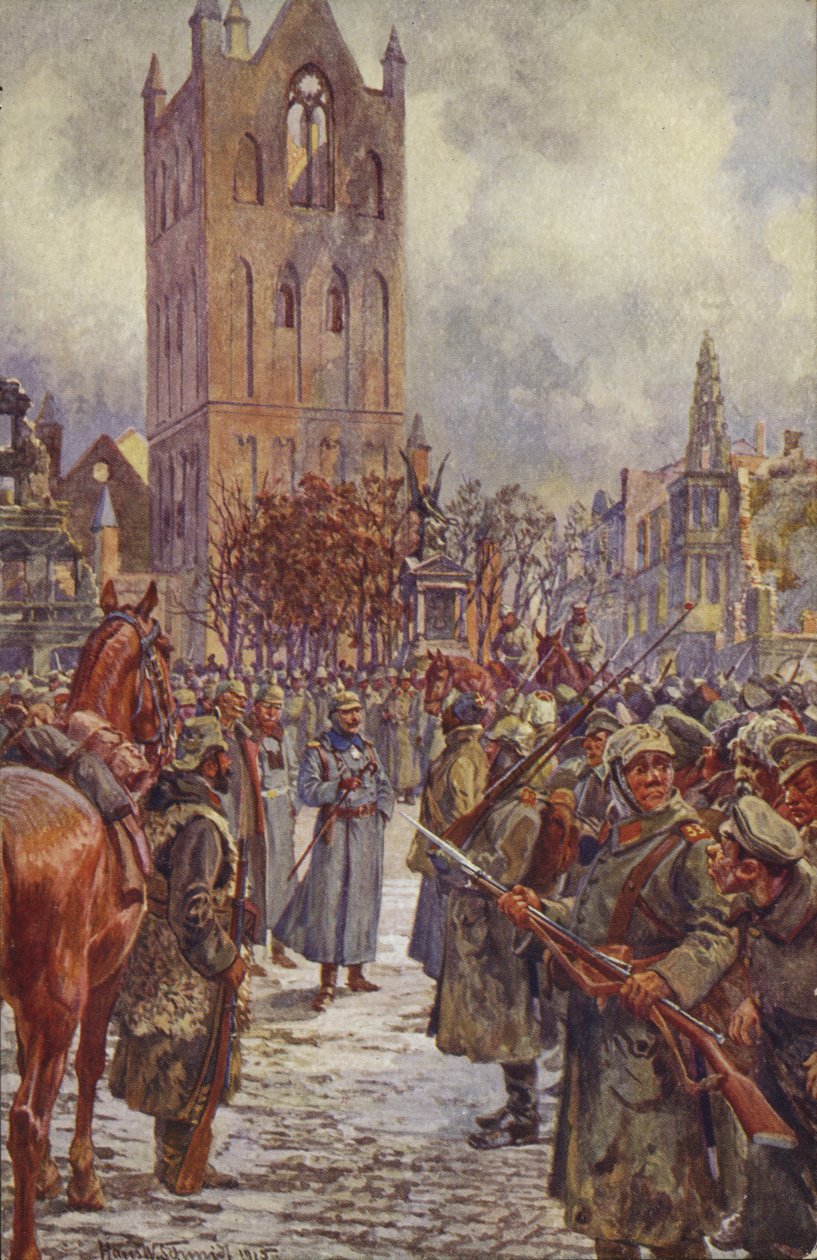 Kaiser Wilhelm II in Lyck (Elk), Polen, Eerste Wereldoorlog door German School