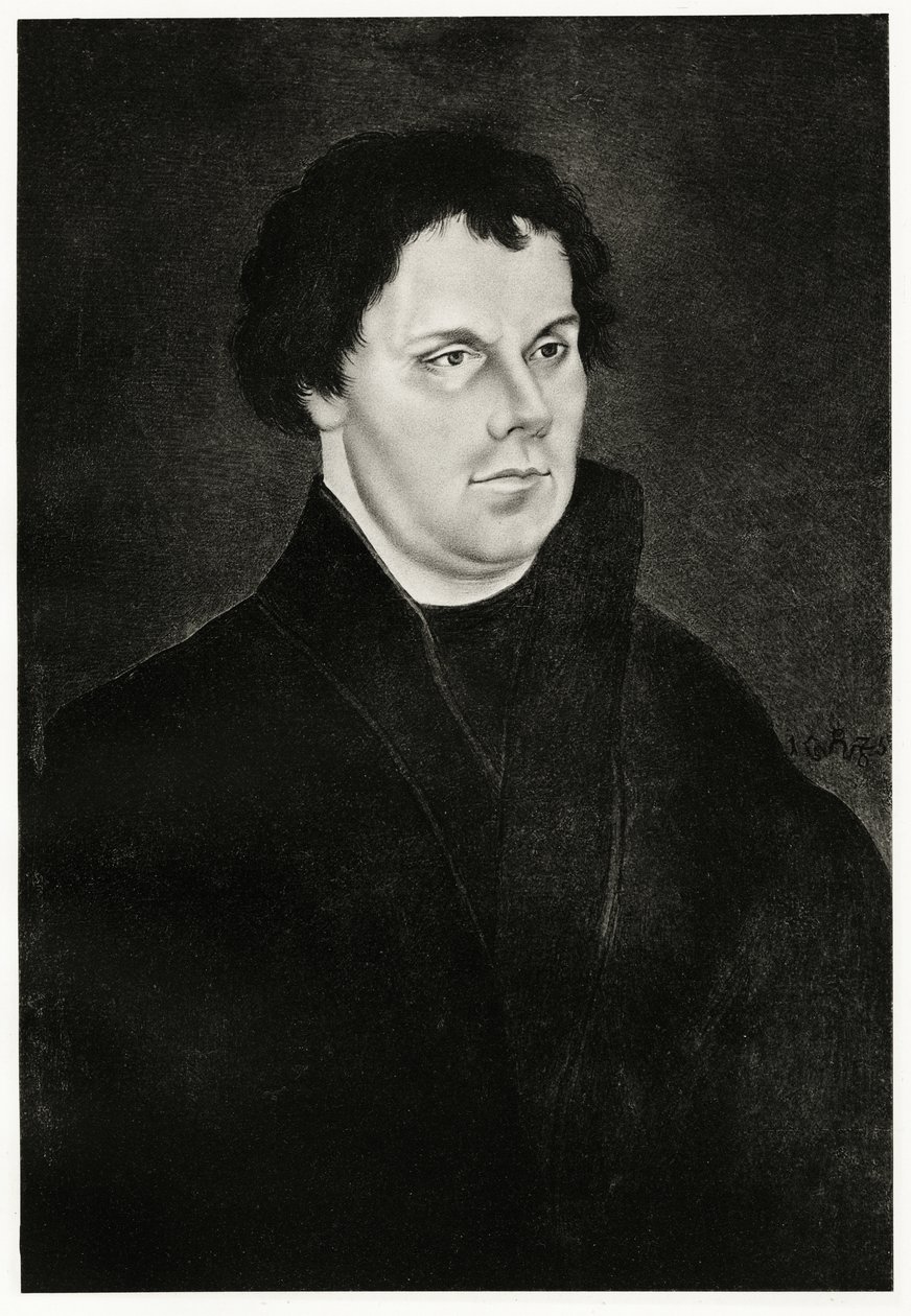 Martin Luther, 1884-90 (fototype) door German School