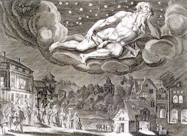 Nacht, gegraveerd door Paul Furst (c.1605-66) (gravure) door German School
